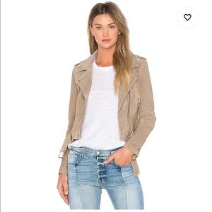 BLANKNYC Suede Moto Jacket in Sand Stoner